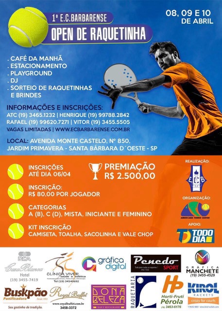 Tênis: 1º torneio de duplas do Grupo de Raqueteiros do Clube Recreativo tem  o patrocínio da É PRA JÁ. - É pra já
